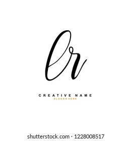 L R LR Initial logo template vector