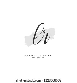 L R LR Initial logo template vector