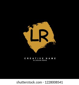 L R LR Initial logo template vector