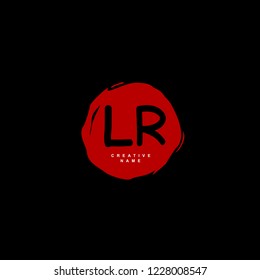 L R LR Initial logo template vector