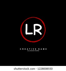 L R LR Initial logo template vector