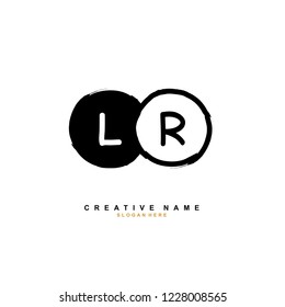 L R LR Initial logo template vector