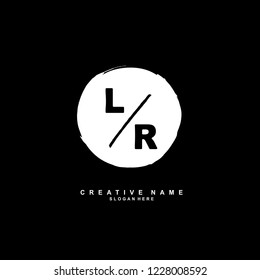 L R LR Initial logo template vector