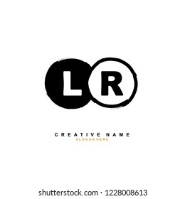 L R LR Initial logo template vector