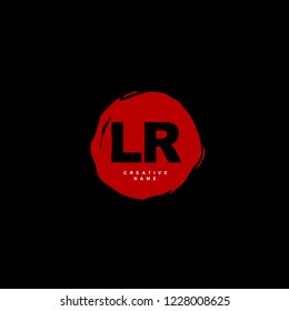L R LR Initial logo template vector