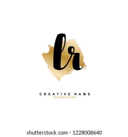 L R LR Initial logo template vector