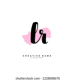 L R LR Initial logo template vector