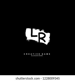 L R LR Initial logo template vector