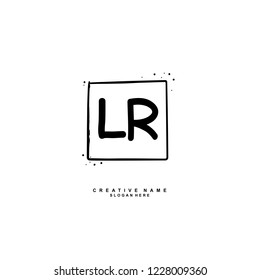 L R LR Initial logo template vector