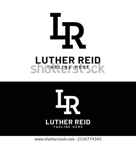 L R LR RL Letter Monogram Initial  Logo Design Template. Suitable for General Sports Fitness Construction Finance Company Business Corporate Shop Apparel in Simple Modern Style Logo Design.