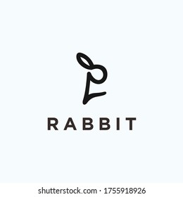 L rabbit logo. rabbit logo