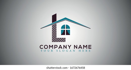 L Real estate creative trendy letter latest logo deign 