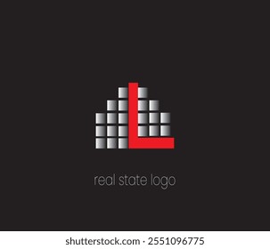   L real state logo and vector desing