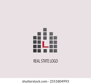 L real state logo and vector desing