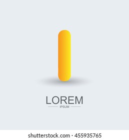 L round shape logo icon yellow gradient, alphabet letter