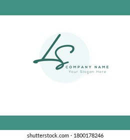 L S LS Initial letter handwriting and signature logo. Beauty vector initial logo .Fashion, boutique, floral and botanical
