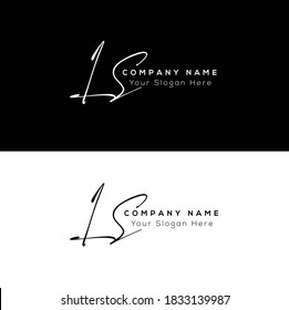 L S LS Initial letter handwriting and signature logo. Beauty vector initial logo .Fashion, boutique, floral and botanical