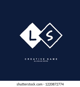 L S LS Initial logo template vector