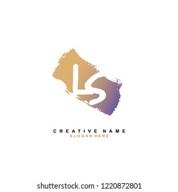 L S LS Initial logo template vector
