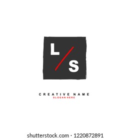 L S LS Initial logo template vector