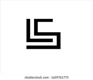 L and S monogram logo design 