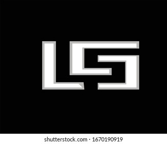 L and S monogram logo design 
