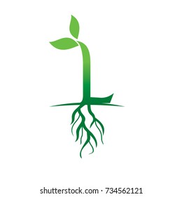 L Seed Plant Soil Garden Logo Stock Vector (Royalty Free) 734562121 ...