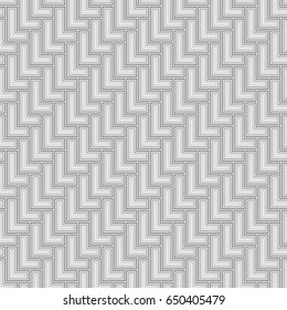 L shape blocks wallpaper. Repeated color mosaic figures background. Seamless surface pattern design with polygons. Pavement motif. Digital paper with pavers, page fills, web designing, textile print.