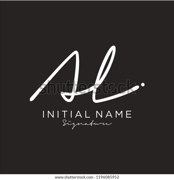 L Signature Initial Logo Template Vector Stock Vector (Royalty Free ...