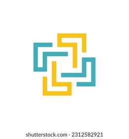 L Square Logo Design Vector