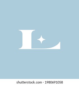 l marca de letra estrella logotipo inicial icono vectorial