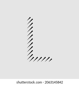 L stylish font letter and logo design