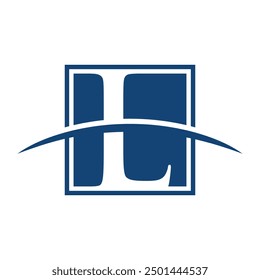 L swoosh logo Plantilla inicial