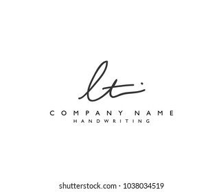 L T Initial handwriting logo