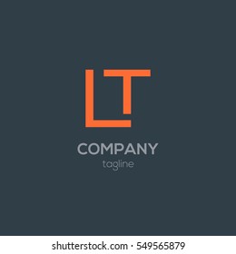 L & T  Letter logo design vector element