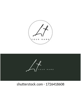  L T LT Erstmalige Briefhandschrift und Signaturlogo.	
