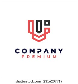 l t shield logo design vector monogram initial letter