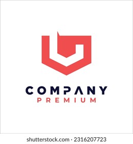 l t shield logo design vector monogram initial letter