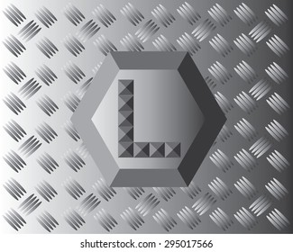 L Text Aluminium Wallpaper