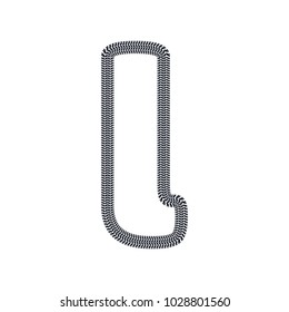 L Tire Print Track Letter Logo Icon Design