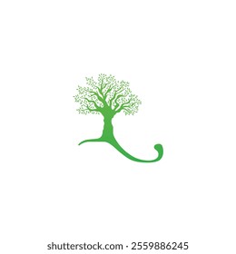 l tree natural logo design