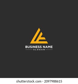 L Triangle Simple Modern Logo Design Vector