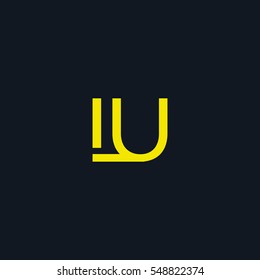 L & U  Letter logo design vector element