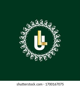 L U letter logo vector design