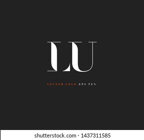 L & U letters Joint logo icon vector for business card and corporate identity.