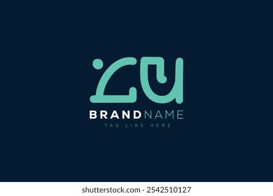 Design do logotipo L e U. LU abstract Letters Monograma de logotipo. Este design de logotipo é o processo de criação de um símbolo visual que representa uma marca, empresa ou indivíduo.