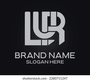 L U R initial letter logo template