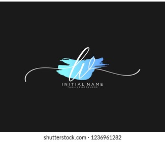 L V Initial handwriting logo vector