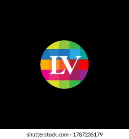 L V letter logo vector design