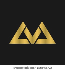 L , V , LV , A Letter Logo Design Bergmonogramm Logo
